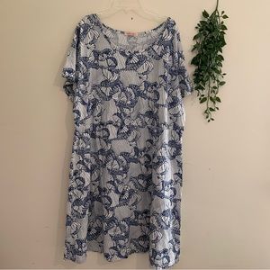 Fresh Produce Blue and White Midi Dress